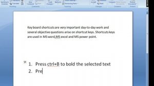 Some useful MS word and MS Excel shortcut keys