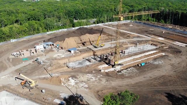 Строительство нового здания ГИБДД / Кировский район / город Самара / июнь 2020 г. / Russia смотреть онлайн