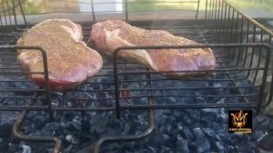 СТЕЙК РИБАЙ. НА МАНГАЛЕ из МРАМОРНОГО МЯСА.