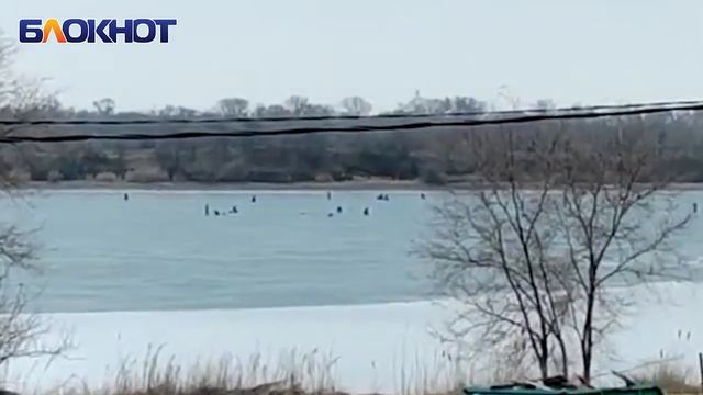 Глупость или беспечность: тонкий лед не стал преградой для любителей зимней рыбалки смотреть онлайн