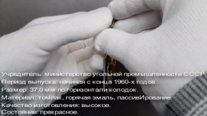 Фалеристика. Знак. Шахтёрская слава второй степени.