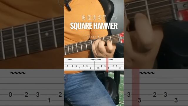 #tutorial SQUARE HAMMER de GHOST #guitarra #tiktok #aprenderguitarra #principiantes #ghost #fypシ