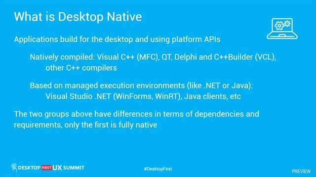 What is Desktop Native or Web on Windows - Preview