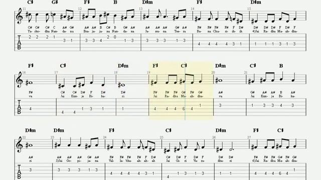 Jai Radha Madhava (Jagith Singh) Guitar TAB | Harmonium Lesson | Mantra Bhajan смотреть онлайн