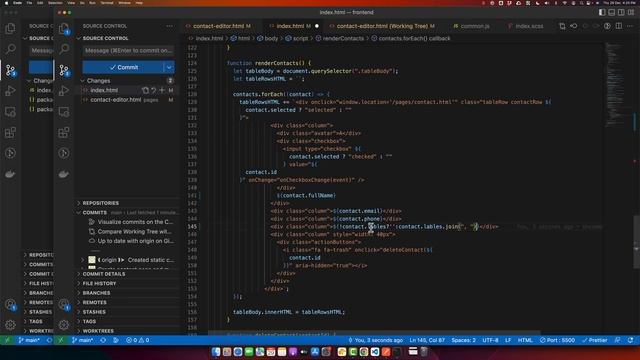 Google Contacts FullStack Clone With HTML5+SASS+Javascript + Nodejs + Express.js + MySQL - Part 10