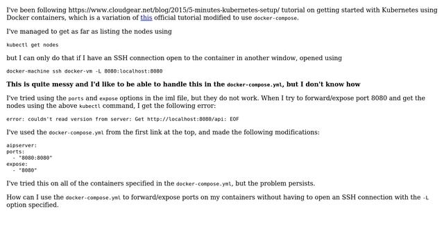Forwarding a port in docker-compose without having to open an SSH connection with the -L option... смотреть онлайн