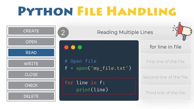 Python FILE Handling (Modes, Create, Open, Read, Write, Close, Delete, Check) - Python Tutorial