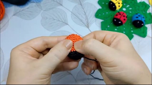 Божья Коровка/ Вязание крючком/ Бусинка/МК/Crochet Ladybug Bead/MC смотреть онлайн