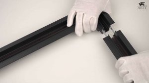 Соединение под углом на плоскости встраиваемого шинопровода трековой системы Arte Lamp Instyle