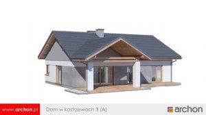 Dom w kostrzewach 3 (A)  - Mała, nowoczesna parterówka I ARCHON+ Projekty Domów