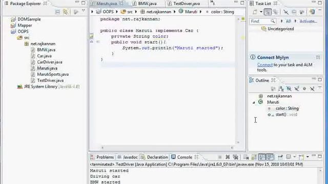 OOPS in TAMIL - Reliazation through car example-Java- Part 1.4 смотреть онлайн