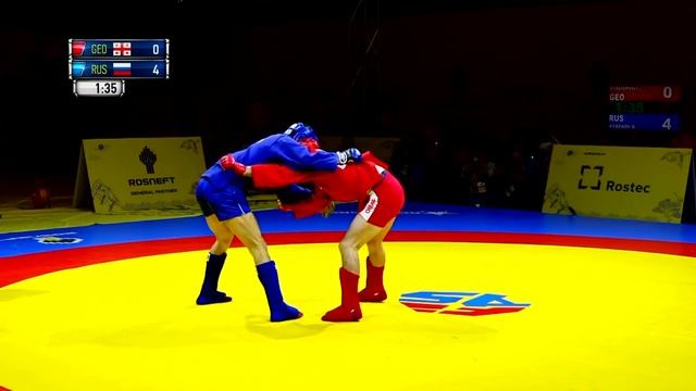 Combat SAMBO. DVALISHVILI (GEO) vs KOBENOV (RUS). World Championships 2019 in Korea. Final смотреть онлайн