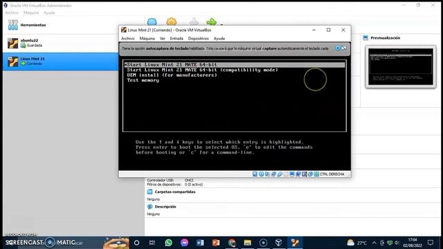 Instalación de Linux Mint 21 en VirtualBox смотреть онлайн