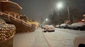 NYC LIFE 2020  Snow Walk Christmas  in  Dyker height-Brooklyn New York Dec.16