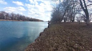 История одного карася, который клюнул как щука. Рыбалка в штормовой ветер.