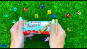 Kinder Bueno White ASMR Candy Kinder Joy Satisfying Video With Relaxing