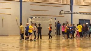 На тренировке. Детский Гандбол. Норвегия