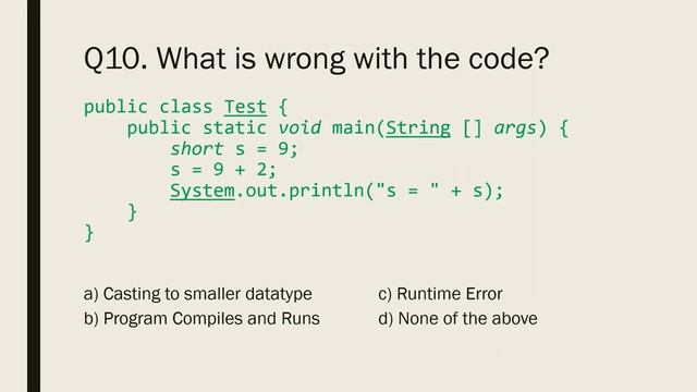 #Java #Quiz to test basic Programming Knowledge