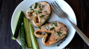 Стейк из лосося в духовке