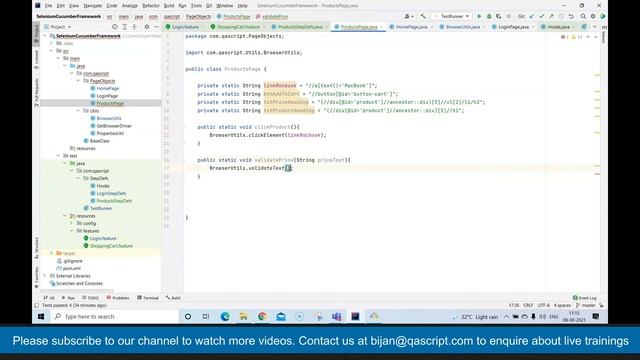 Advanced Selenium Java Full Course - Session 18 - Cucumber Framework Live Project - Test Assertions