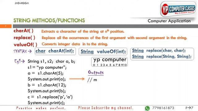 All String Functions in Java of icse class 10 | String Methods in Java | YP Computer Classes