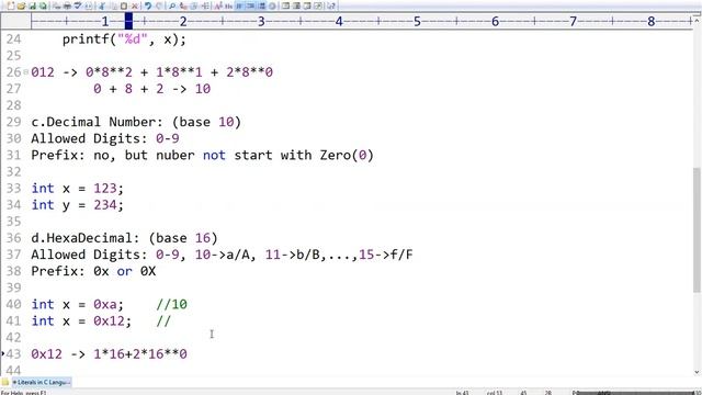C Programming in Telugu || Literals in C Language Part-1 || C Tutorials in Telugu by Madhu - LS