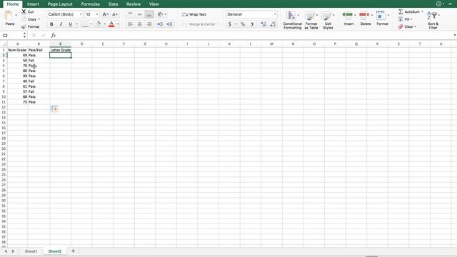 Converting Numerical Data to Categorical (multiple categories) Data in Excel