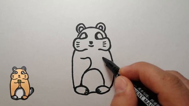 как нарисовать МИЛОГО ХОМЯКА Рисуем как умеем легко и просто смотреть онлайн