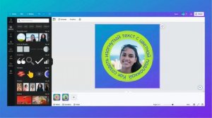 Как изогнуть текст по кругу в Canva | Искривление текста с цветной подложкой