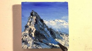 Как нарисовать горы и облака. Картина маслом. Пейзаж. Мастихин.