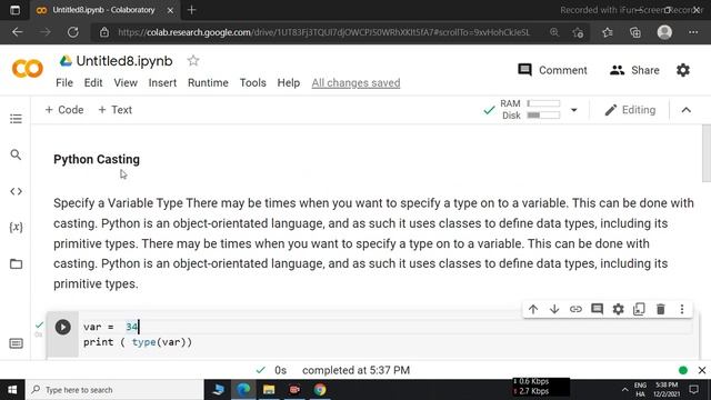 Typecasting in python | Python Type Conversion | python course for beginners | python Tutorials