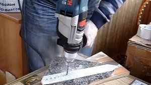 Сверление гранита (бречиха) разными сверлами