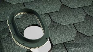 Монтаж кровельного вентилятора ВИРПЛАСТ (WIRPLAST) К19 на гибкую кровлю(готовую)