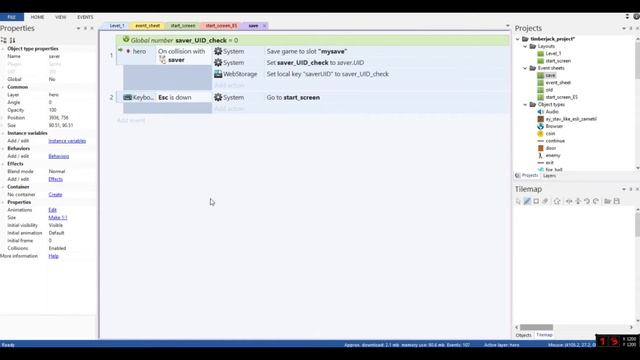Constructor // Как в Construct 3 и Construct 2 создать систему сохранения игры (+стартовое меню)!
