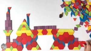 Teaching symmetry with castle puzzles | Tangrams and shape puzzles for kids and children activities