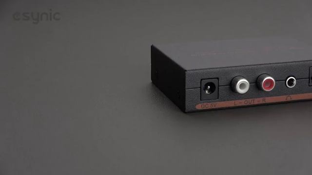 eSynic Digital to Analog Audio Converter 3 Port DAC Decoder Optical SPDIF