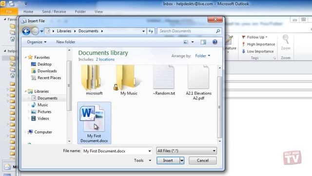 Sending An Email Message With An Attachment In Outlook 2010 смотреть онлайн