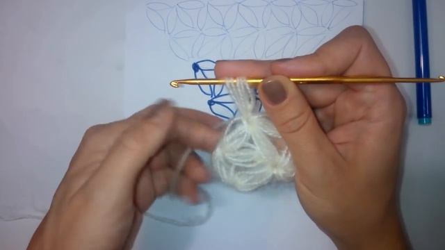 Шаль Звездочки Вязание крючком для начинающих Ч.1
