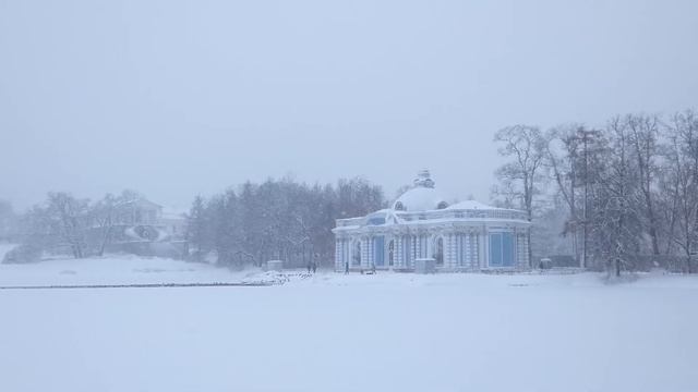 Зима укрыла снежным покрывалом Екатерининский парк. Царское село.