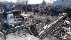 пилим горбыль на дрова