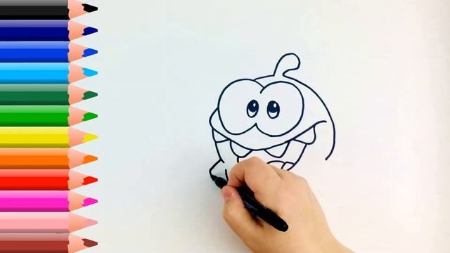 Давай рисовать Ам няма. . Мультик раскраска. Простая техника рисования для детей смотреть онлайн