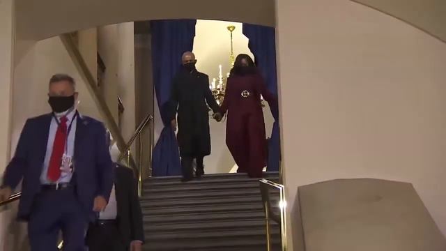 Barack Obama & Michelle Obama arrive at Biden's Inauguration