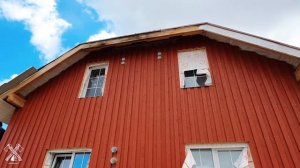 Отделка фасада обрезной доской. Реконструкция и реновация каркасного дома - 15 серия