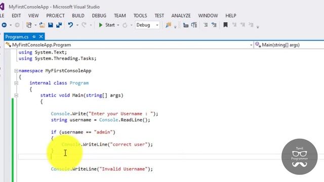 If Else Statement in C# Programming | C# Tutorial | Tutorial in Tamil | Tamil Programmer