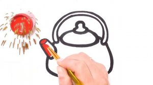 Как нарисовать чайник  для детей