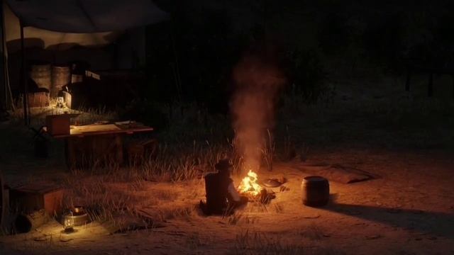Camp Fire 10 Hour Loop - Red Dead Redemption 2 (Night-time) смотреть онлайн