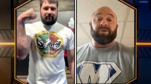 Vitaly Laletin and Dave Chaffee send each other a video message before the KOT5 supermatch