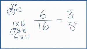 How to Simplify the Fraction 6/16