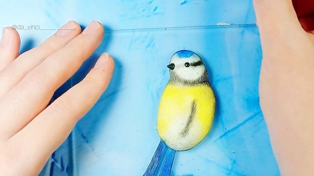 Синичка из полимерной глины | как слепить птичку |  полимерная глина