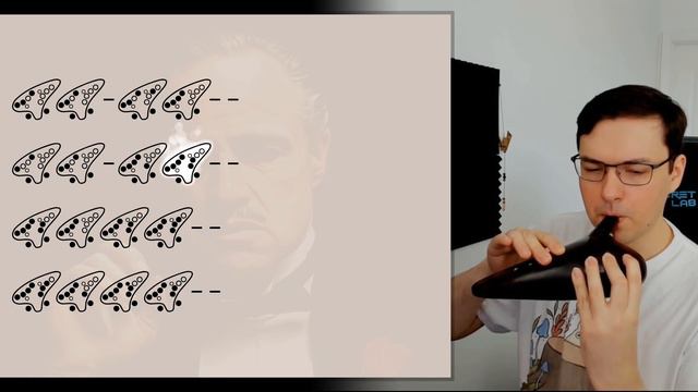 The Godfather - Main Theme - Ocarina tutorial / tabs смотреть онлайн